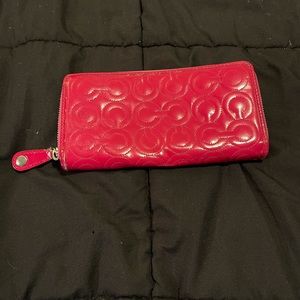 Pink Coach wristlet